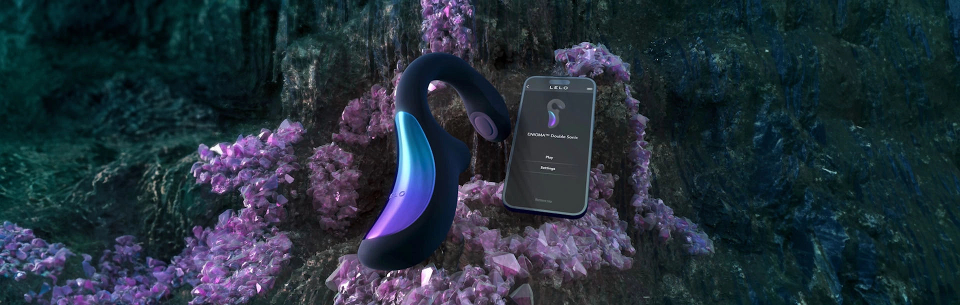 ENIGMA Double Sonic in a violet cave setting